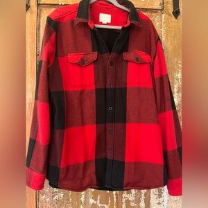 American Eagle Outfitters Red Classic Fit Shirt